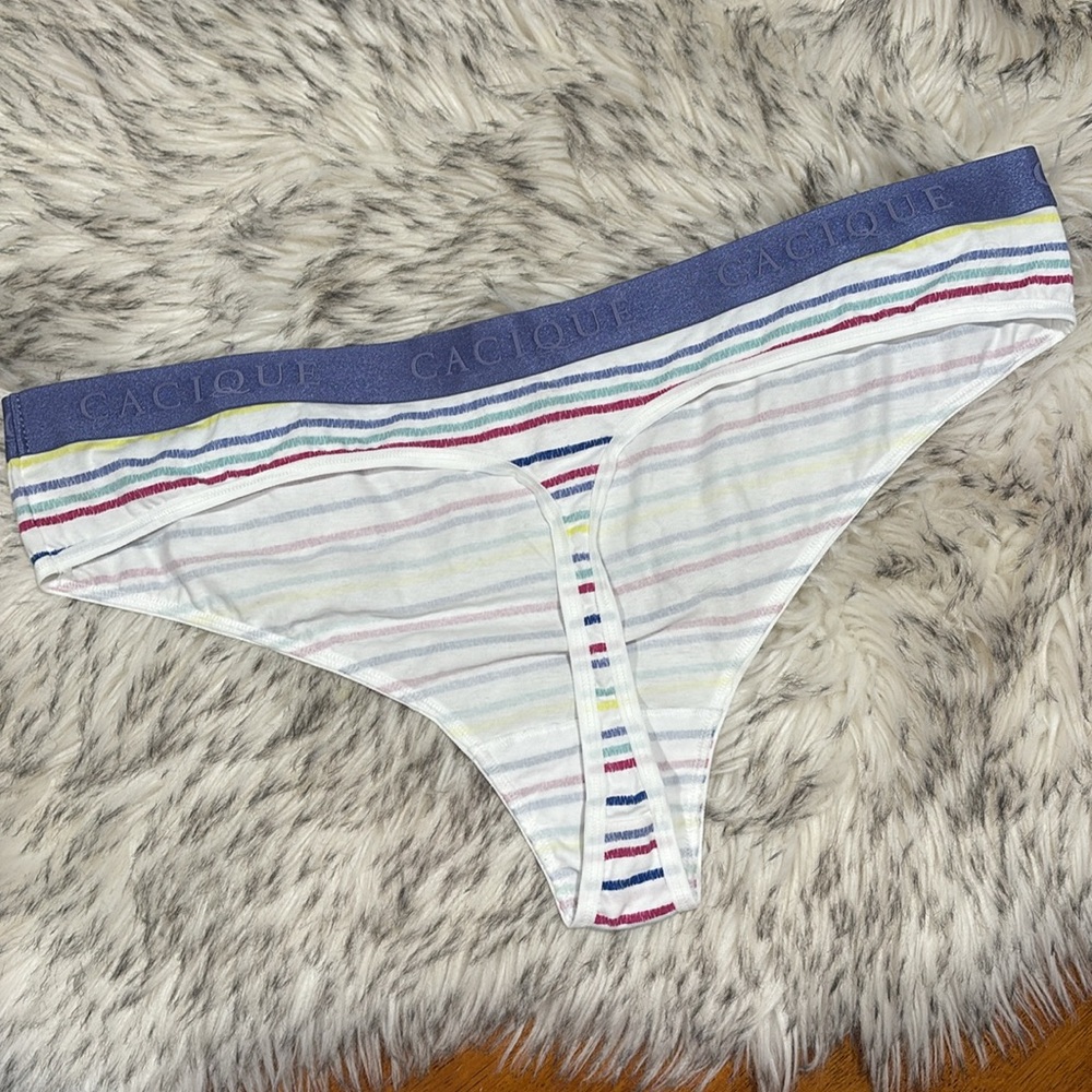 ✨3/$30✨ NWT CACIQUE Cotton Thong 26/28 - Picture 3 of 5